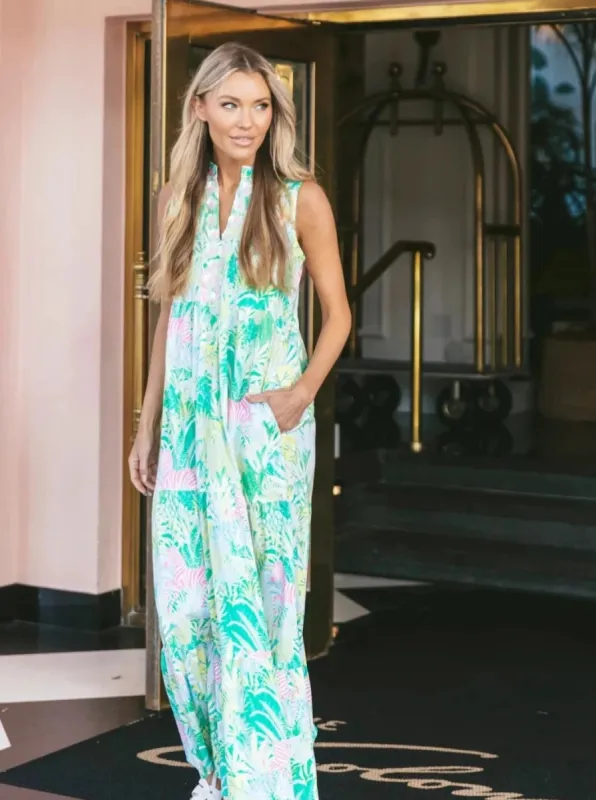 Tessa Dress in Pink Punch Zebra Soirée sold by Beau & Ro