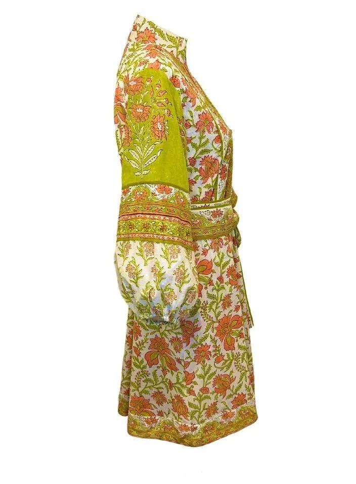 Flounce Shorty in Pear / Melon Iris Daisy Frieze sold by Beau & Ro product image thumbnail 5