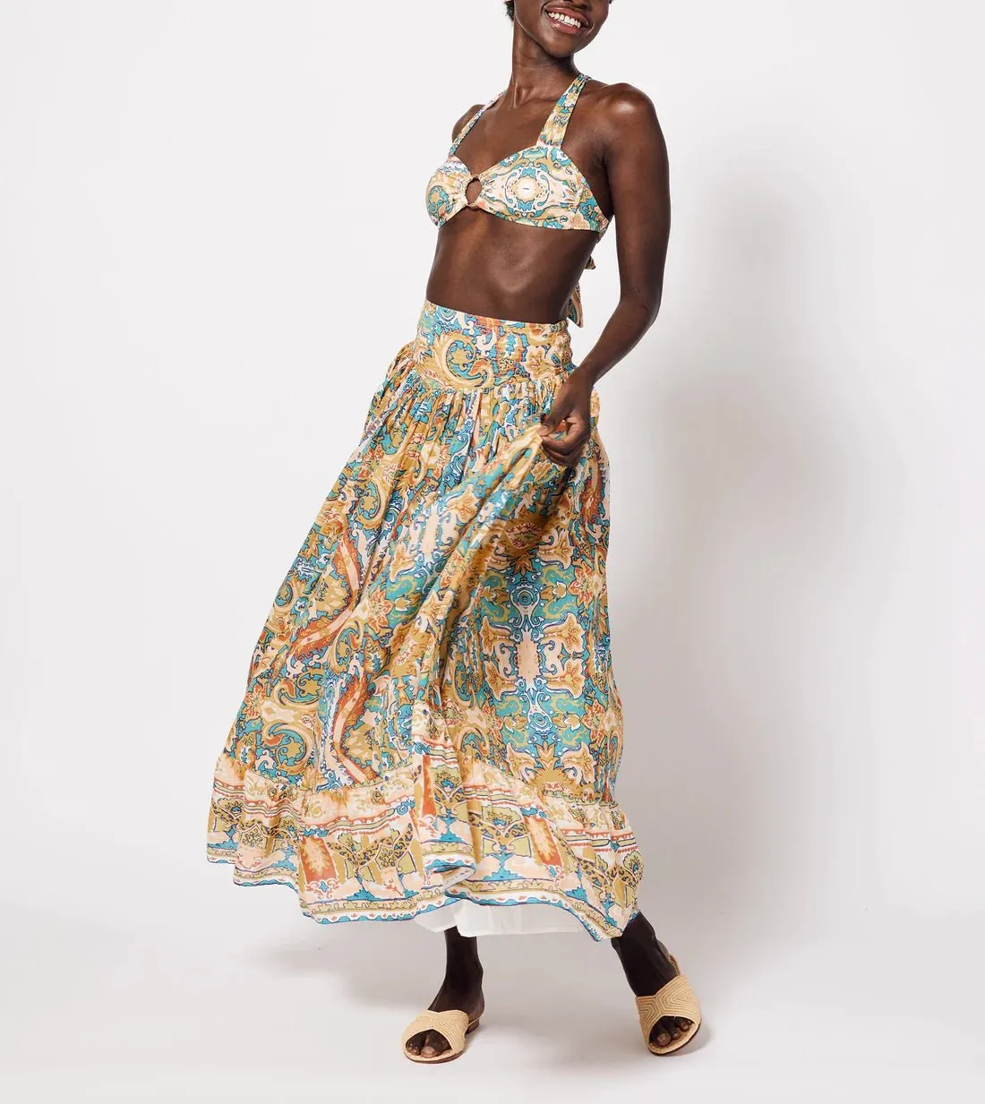 Raelynn Ankle Skirt in Las Palmas sold by Beau & Ro product image thumbnail 3