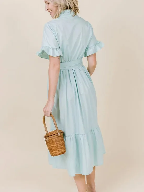 Anna Dress in Bird's Egg Blue sold by Beau & Ro product image thumbnail 3