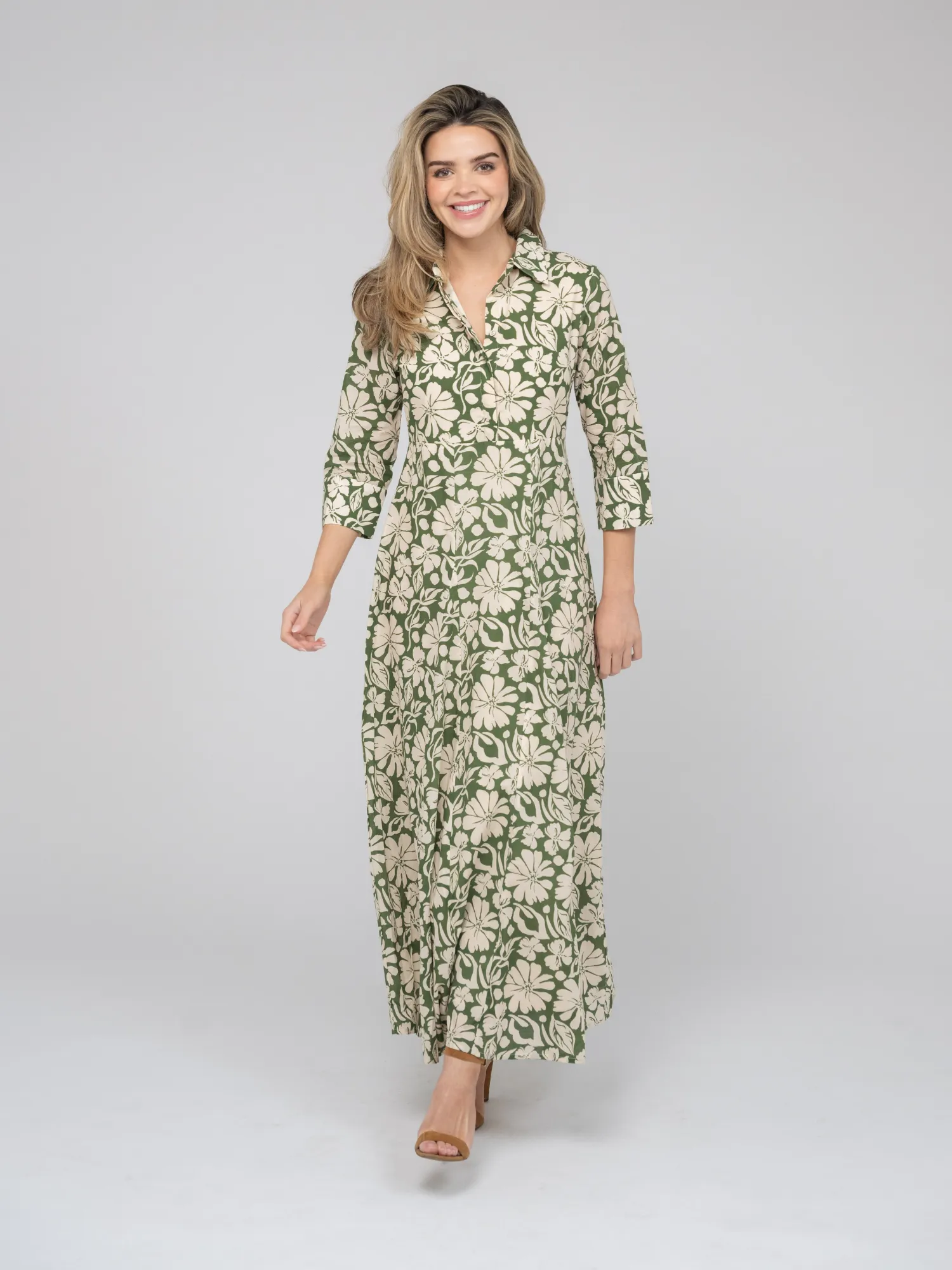 The Alexa Dress | Green Flower Power sold by Beau & Ro