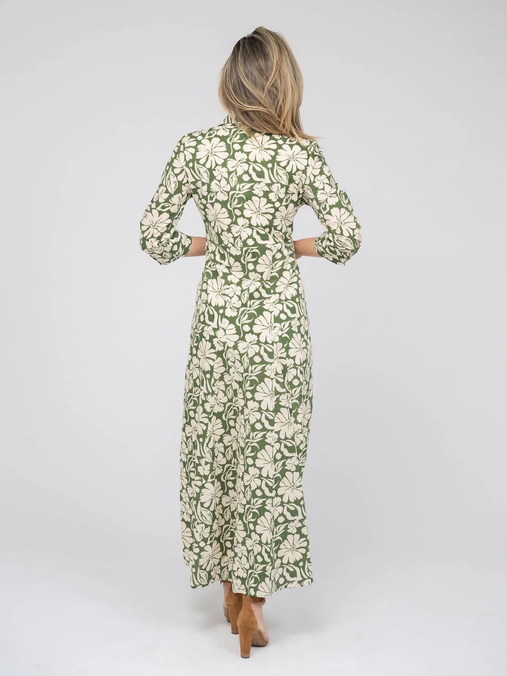 The Alexa Dress | Green Flower Power sold by Beau & Ro product image thumbnail 4