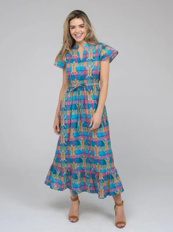 The Flutter Midi Dress |  Multi Cheetah sold by Beau & Ro