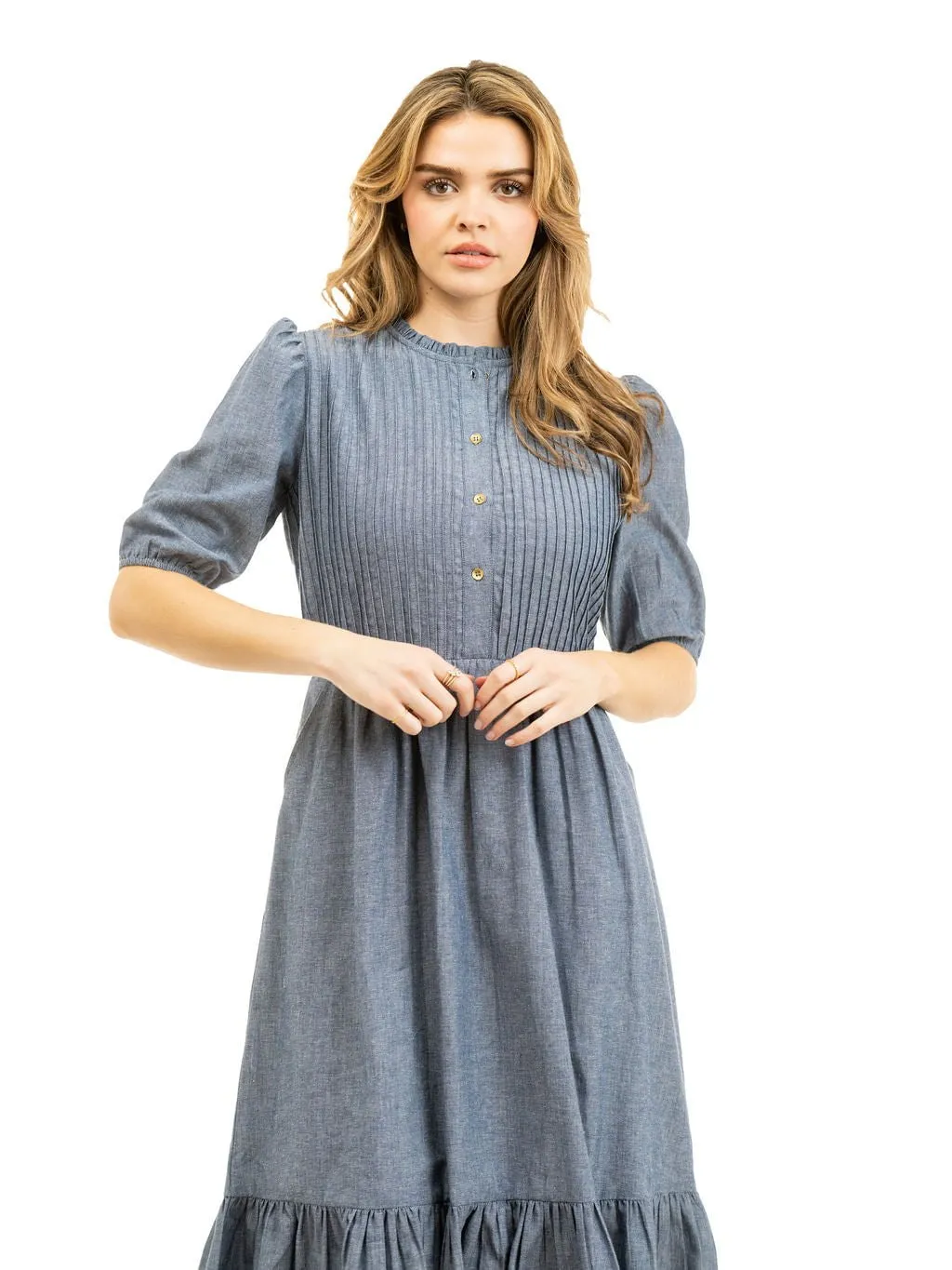 The Annika Dress | Chambray sold by Beau & Ro product image thumbnail 3