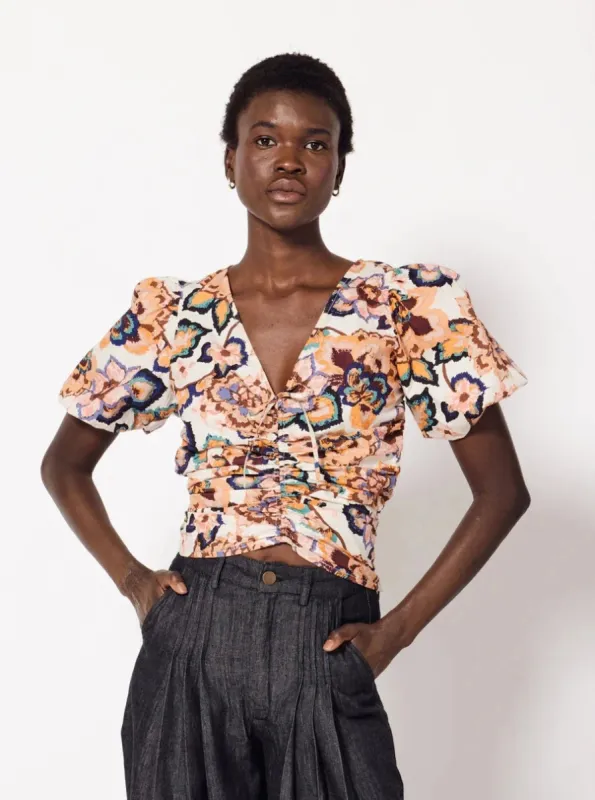Delphina Top in Desert Floral sold by Beau & Ro