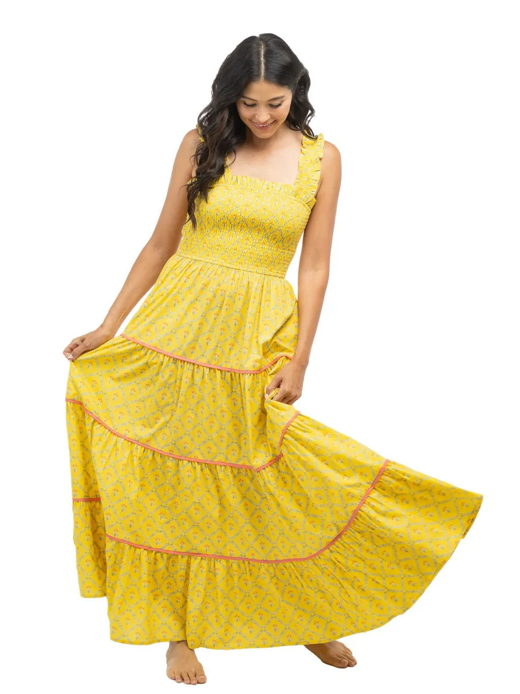 Page Maxi Dress | Marigold Trellis sold by Beau & Ro product image thumbnail 3