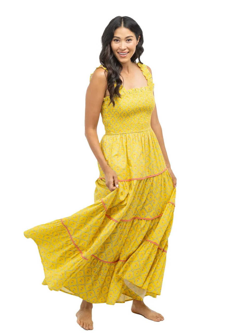 Page Maxi Dress | Marigold Trellis sold by Beau & Ro product image thumbnail 4