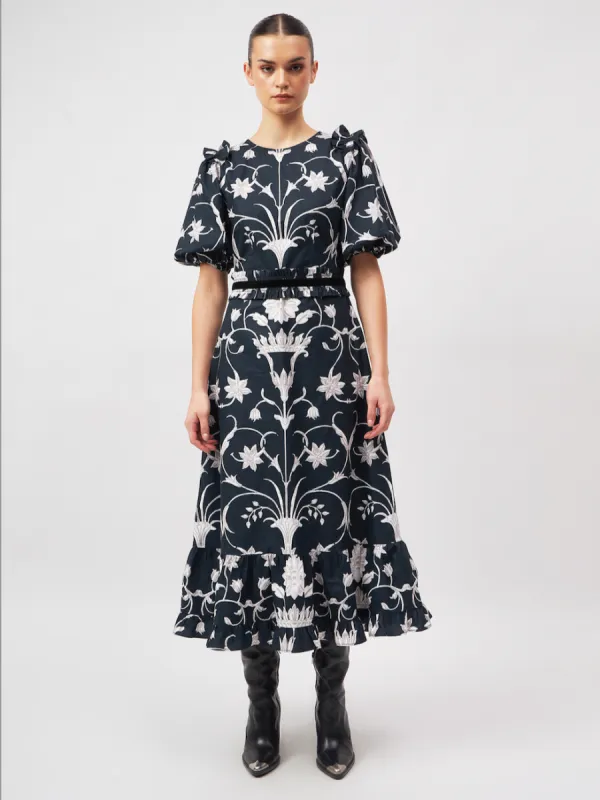 Antonia Dress in Meknes Black sold by Beau & Ro