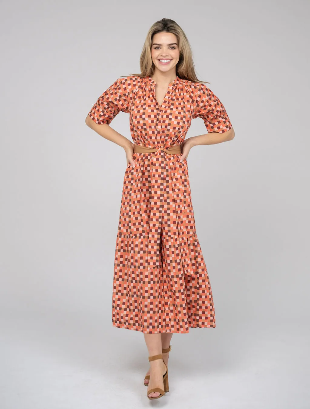 The Jane Dress | Pink Blocks sold by Beau & Ro