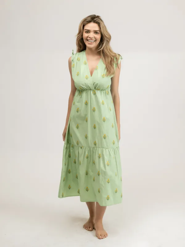 The Blaire Dress | Petite Green Floral sold by Beau & Ro