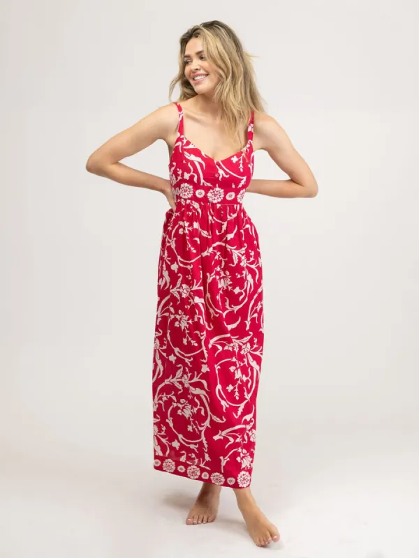 The Sophia Dress | Pink Jodhpur Swirl sold by Beau & Ro