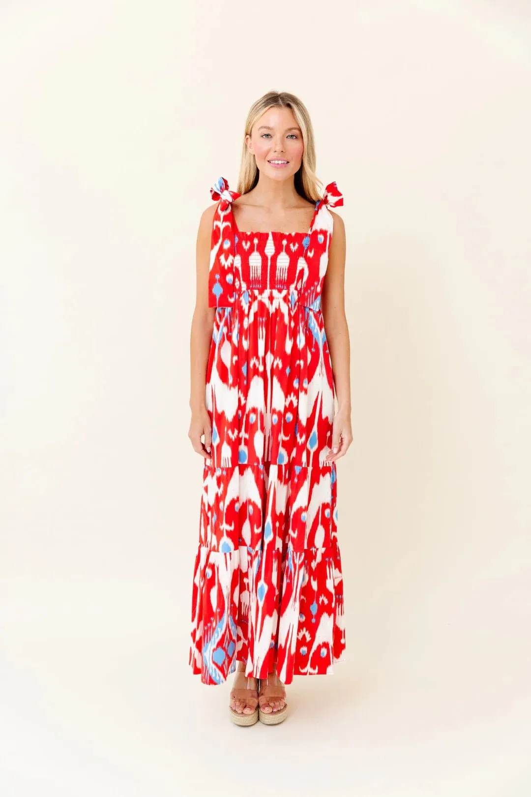 Kelly Dress in Firecracker Ikat sold by Beau & Ro product image thumbnail 4