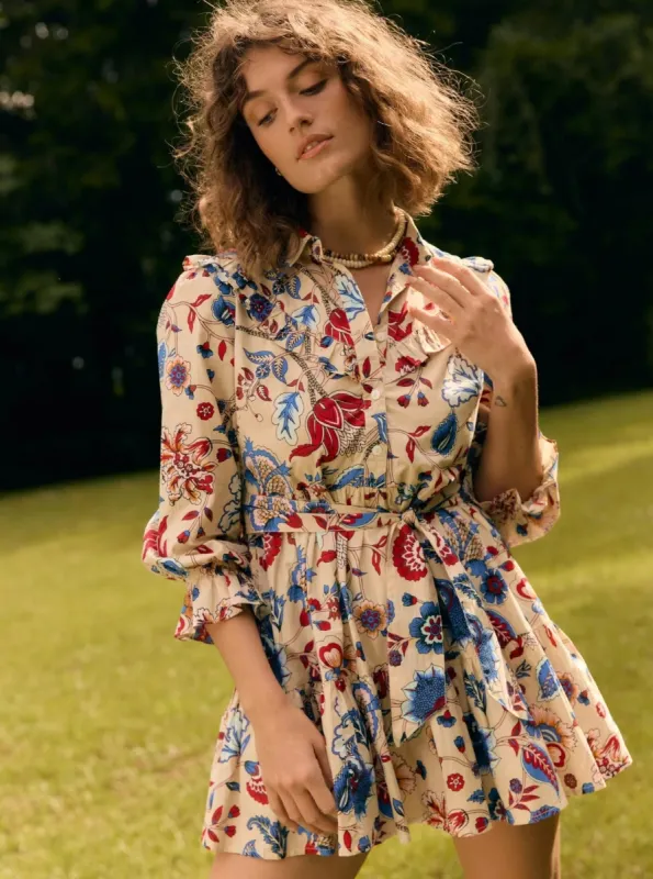 Dale Dress in Chestnut Chintz made by Olivia by Livro