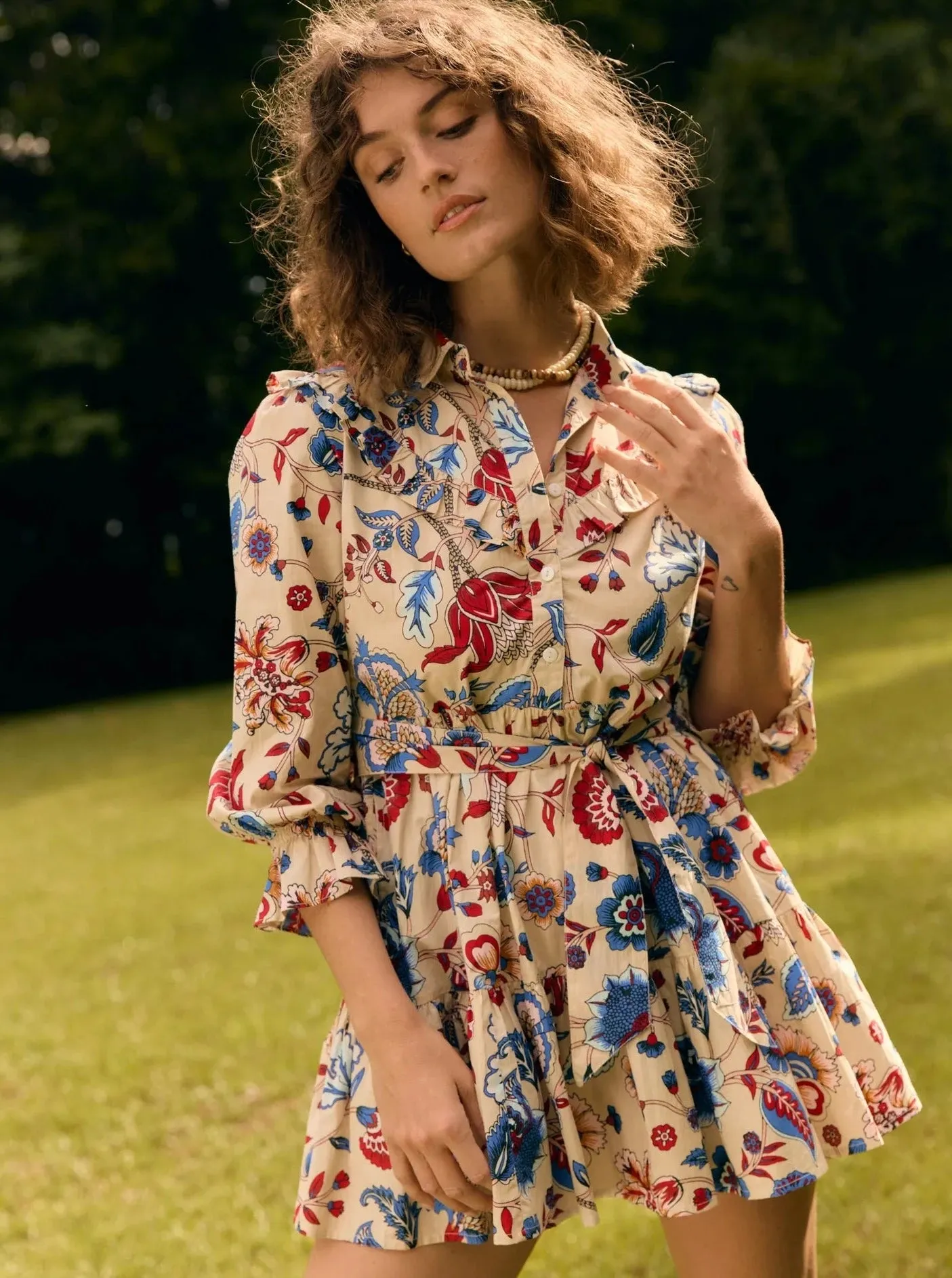 Dale Dress in Chestnut Chintz sold by Beau & Ro