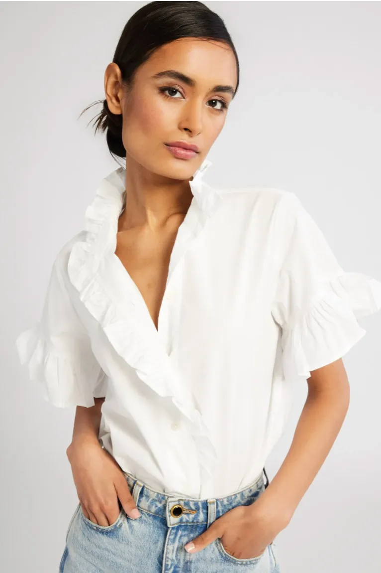 Vanessa Top in White sold by Beau & Ro