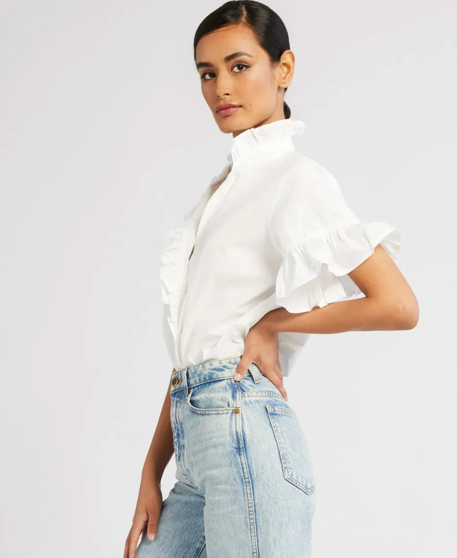 Vanessa Top in White sold by Beau & Ro product image thumbnail 3