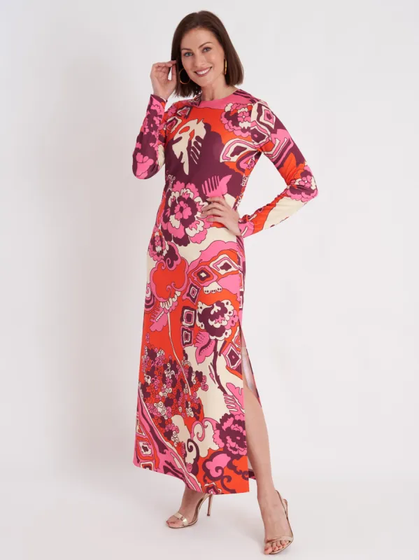 Ashton Dress in Whirlwind Plum sold by Beau & Ro
