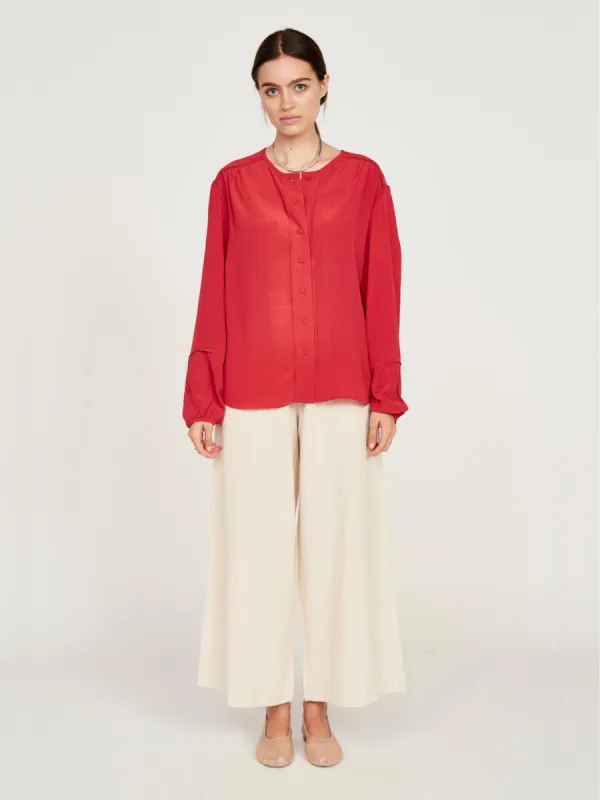 Dakota Blouse in Red made by Mirth