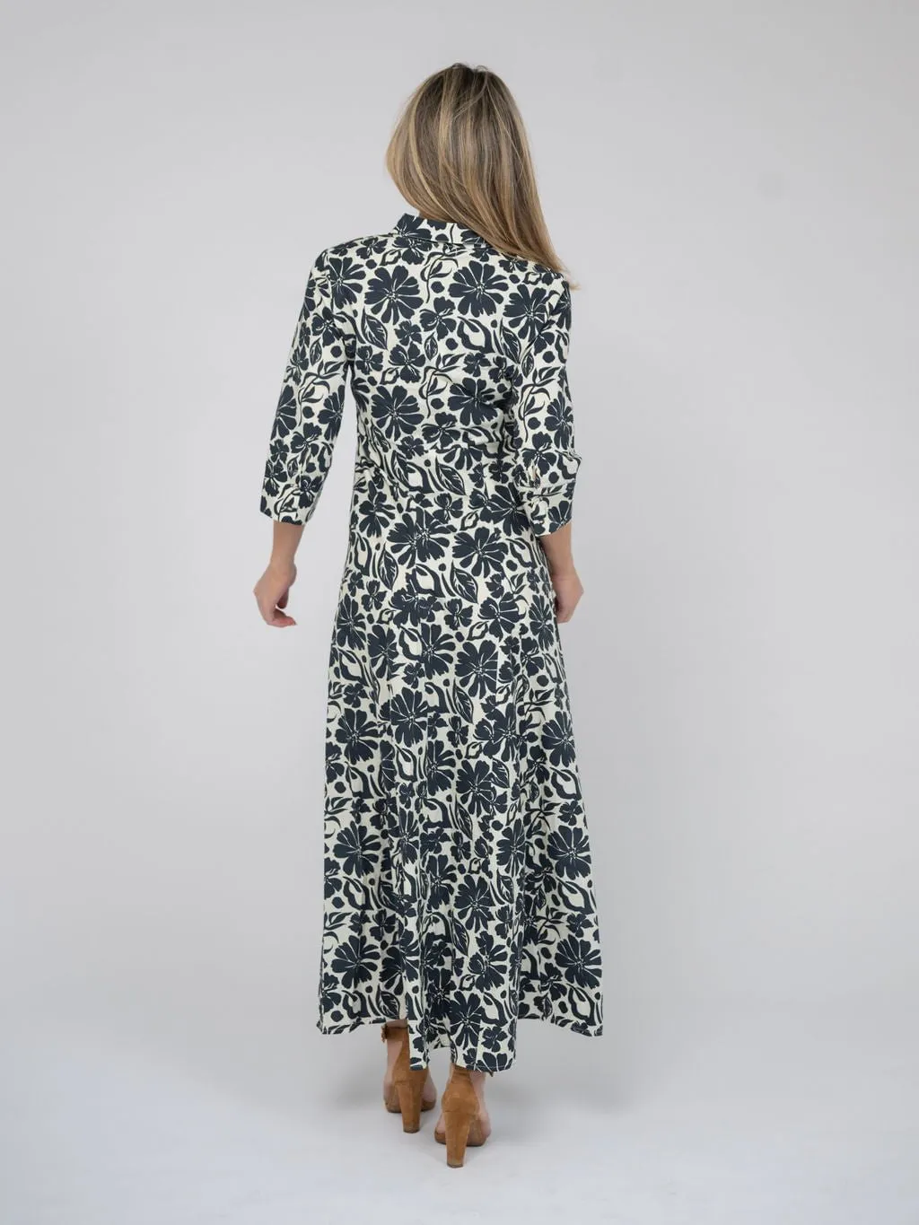 The Alexa Dress | Black Flower Power sold by Beau & Ro product image thumbnail 5