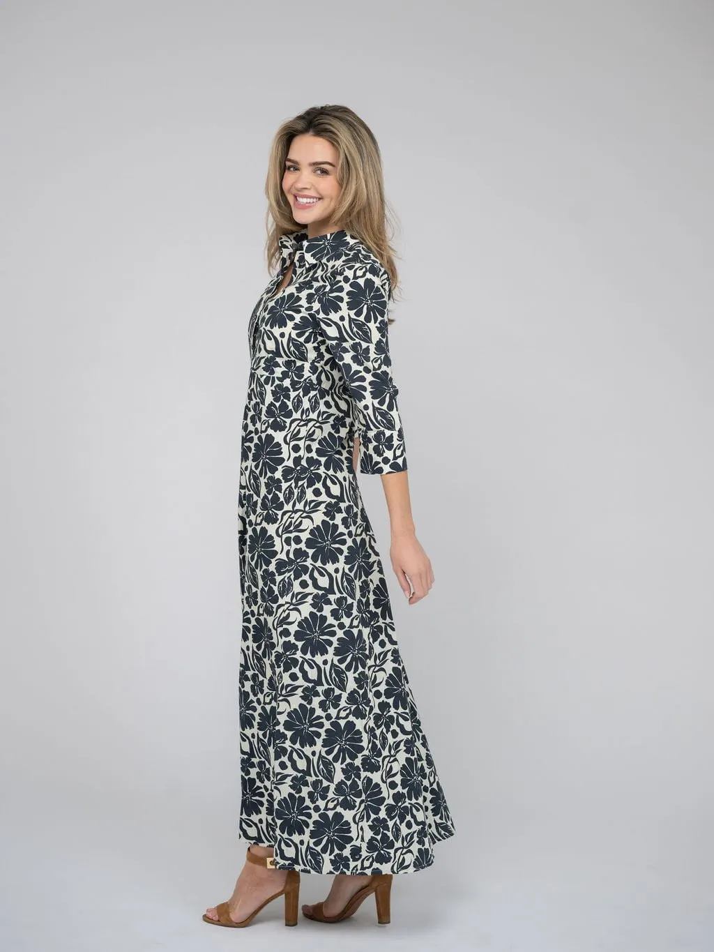 The Alexa Dress | Black Flower Power sold by Beau & Ro product image thumbnail 4