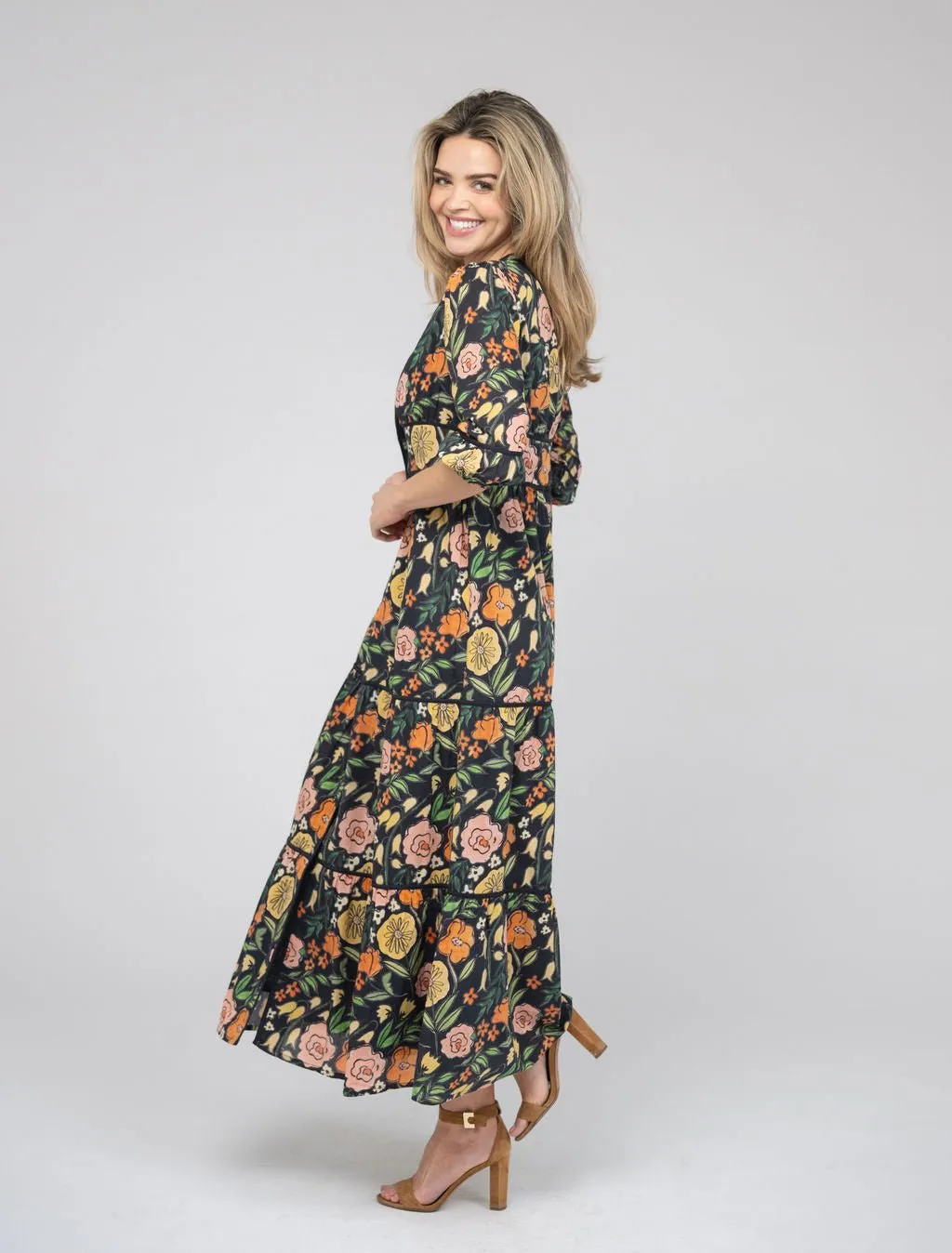 The Anna Dress | Black Fall Garden sold by Beau & Ro product image thumbnail 5