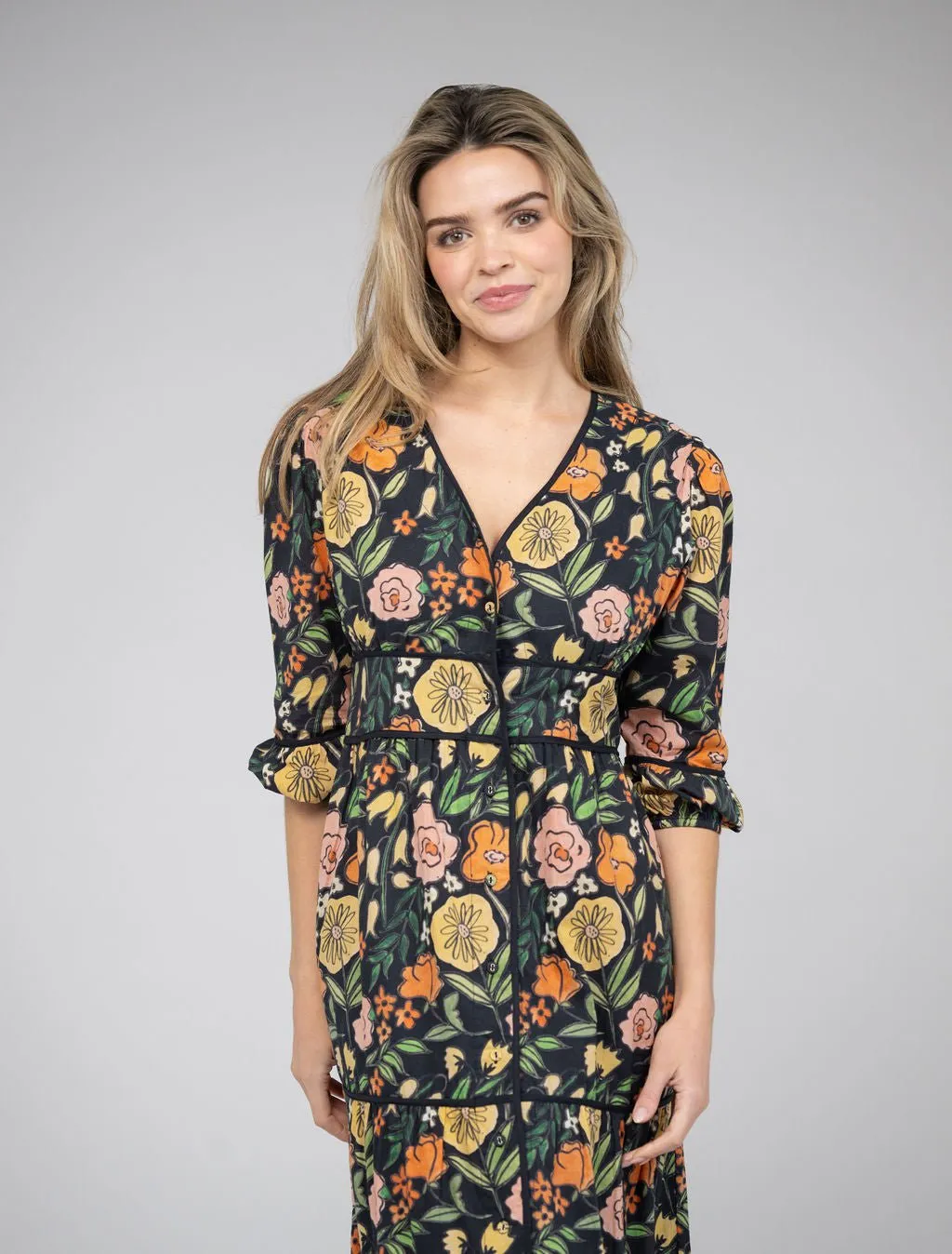 The Anna Dress | Black Fall Garden sold by Beau & Ro product image thumbnail 4