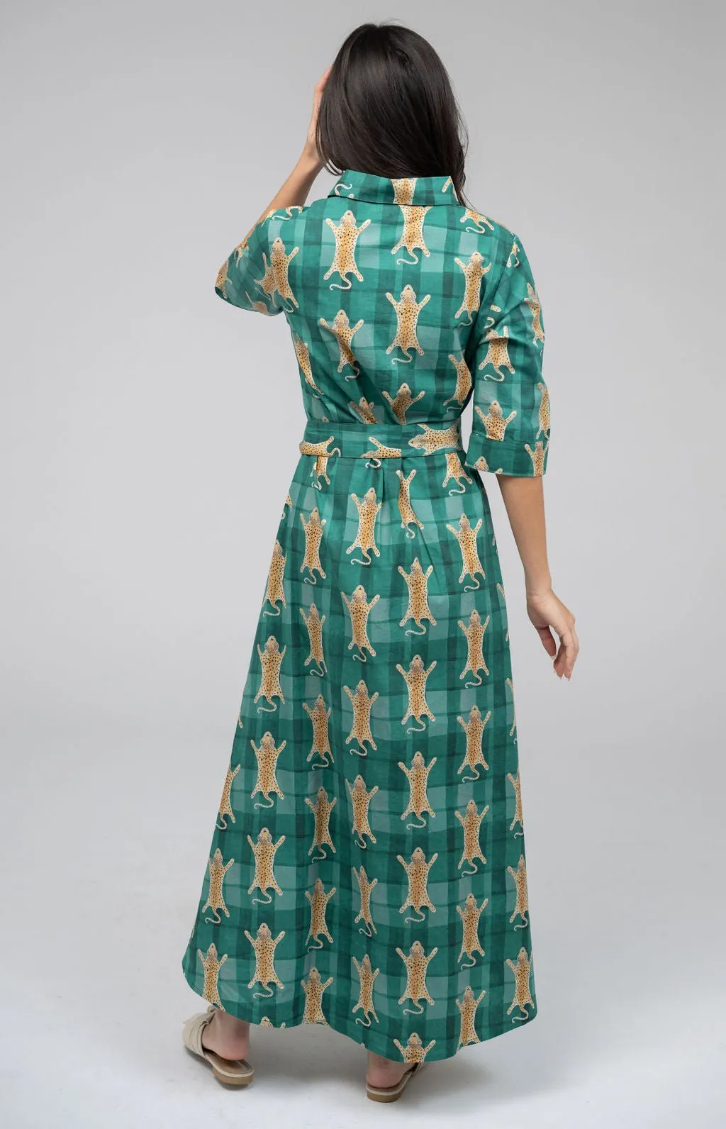 The Eloise Dress | Green Cheetah sold by Beau & Ro product image thumbnail 5