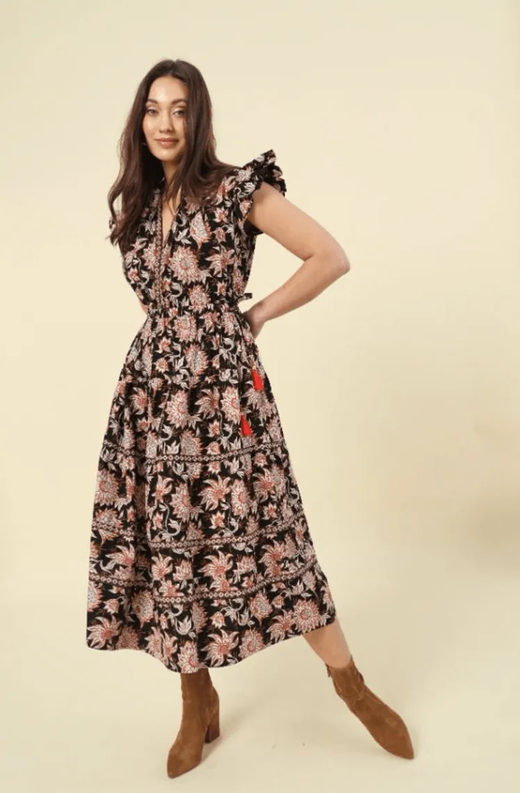 Harlow Midi Dress in Tamara Cedar sold by Beau & Ro product image thumbnail 3