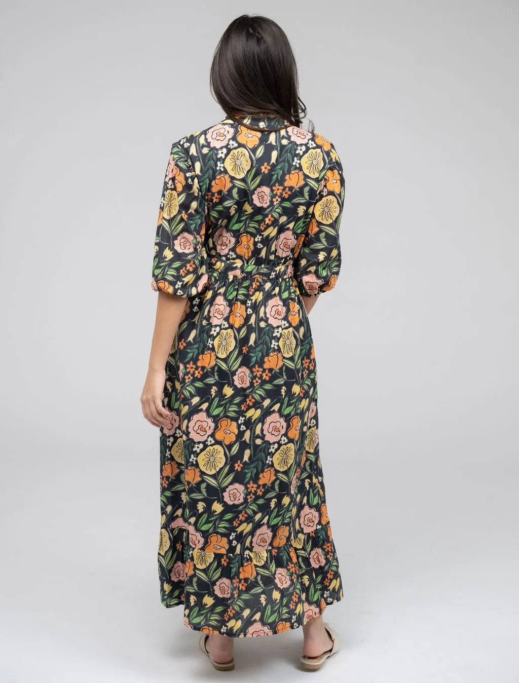 The Lily Midi Dress | Black Fall Garden sold by Beau & Ro product image thumbnail 5
