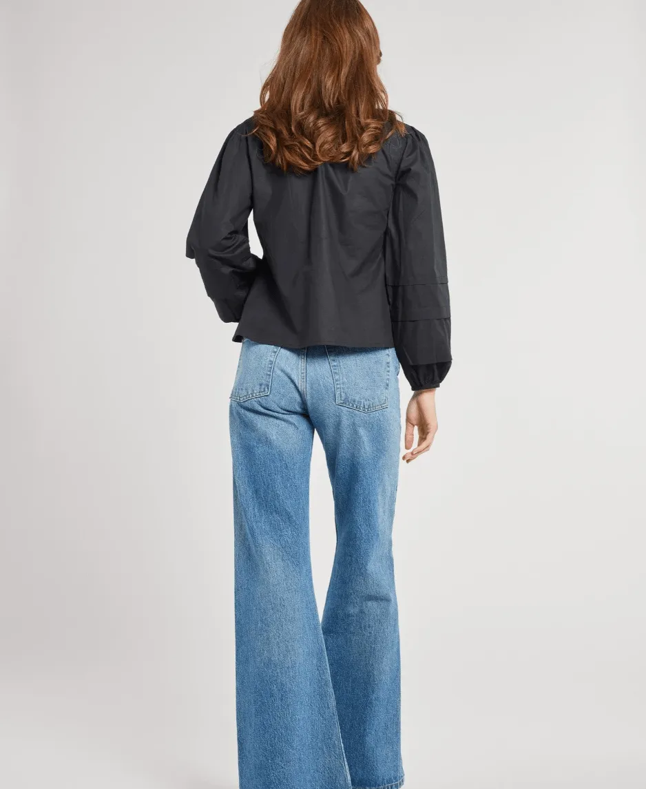 Stevie Top in Black Poplin sold by Beau & Ro product image thumbnail 5