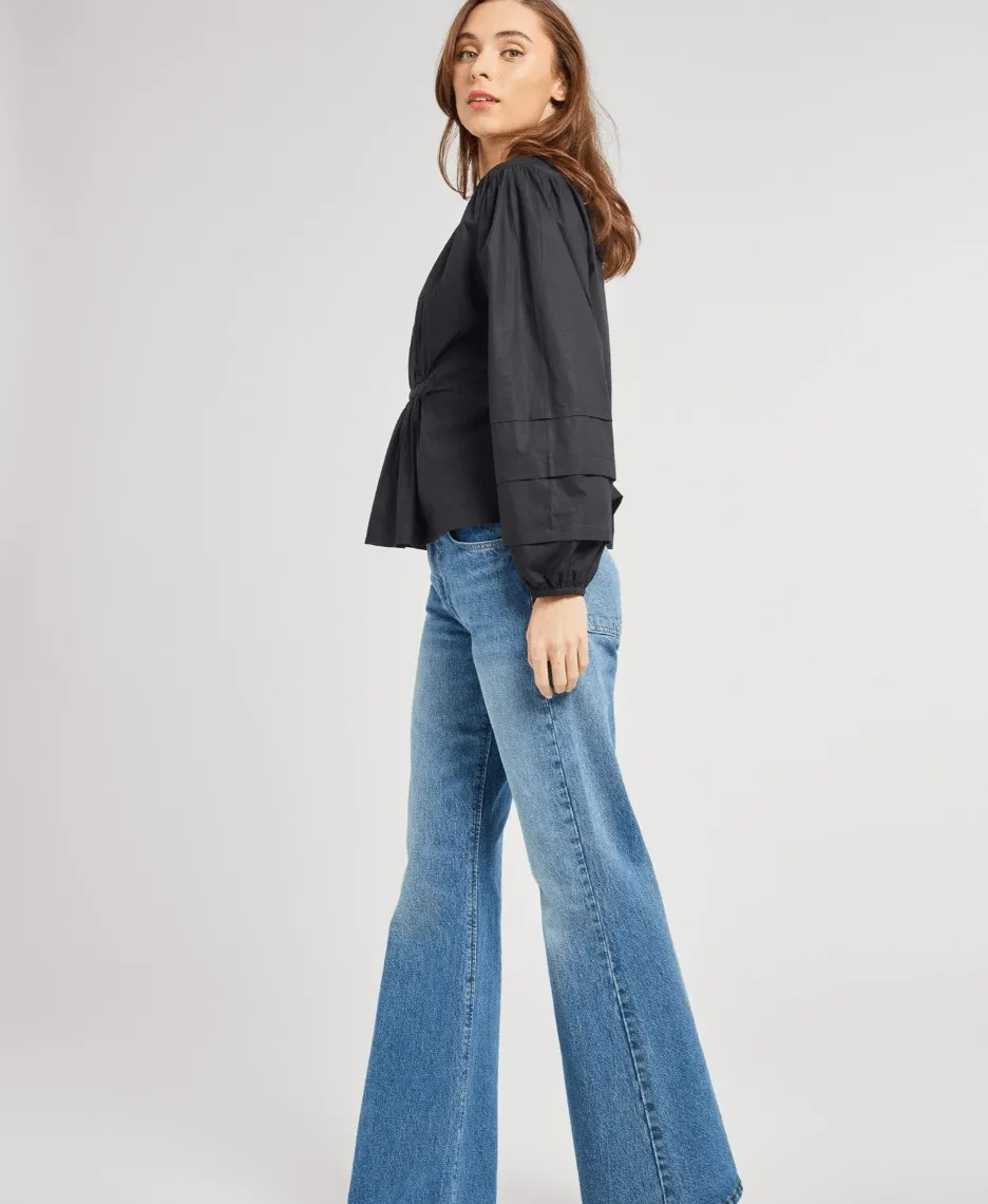 Stevie Top in Black Poplin sold by Beau & Ro product image thumbnail 4