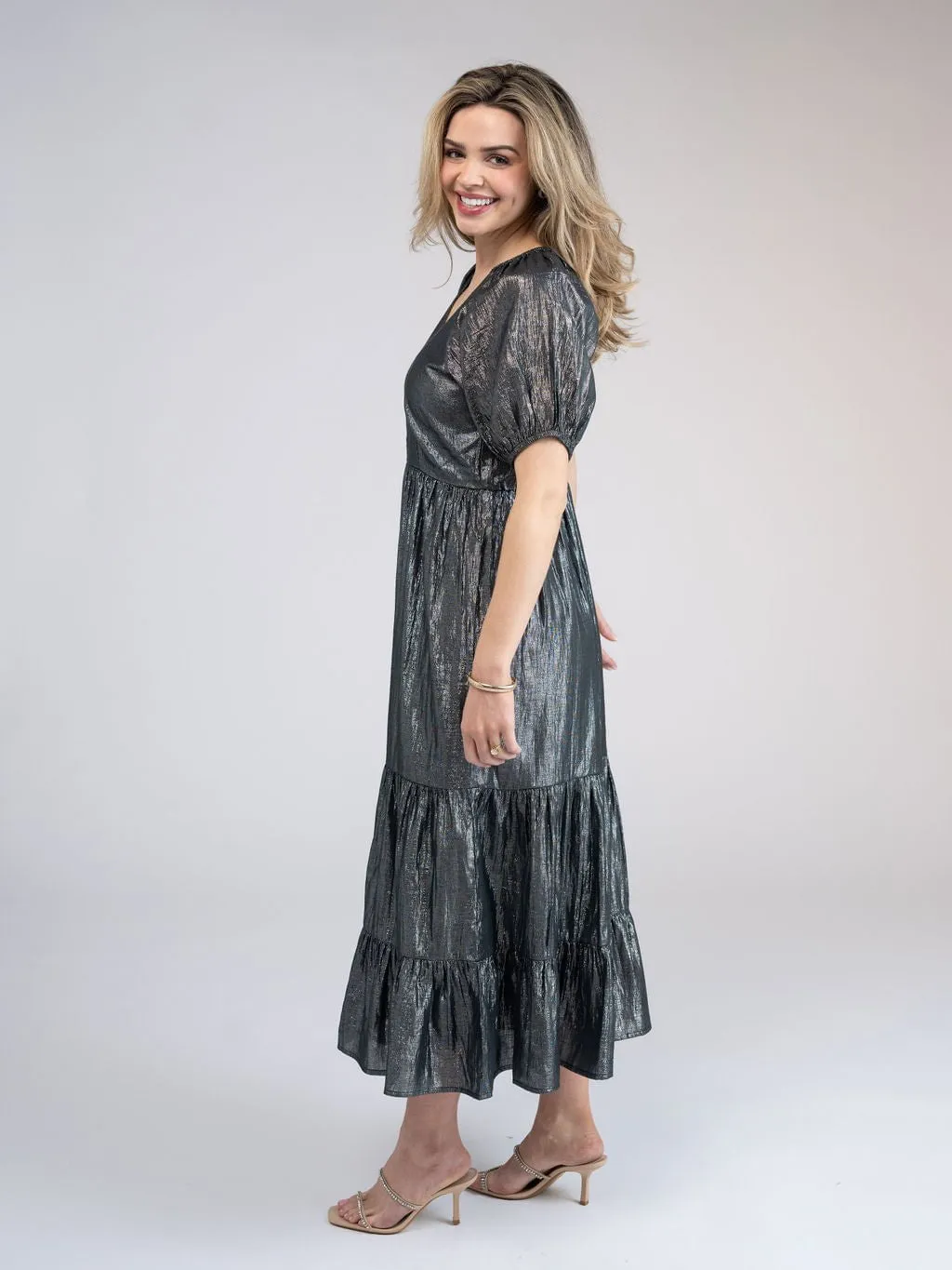 The Poppy Dress | Black Lurex sold by Beau & Ro product image thumbnail 4