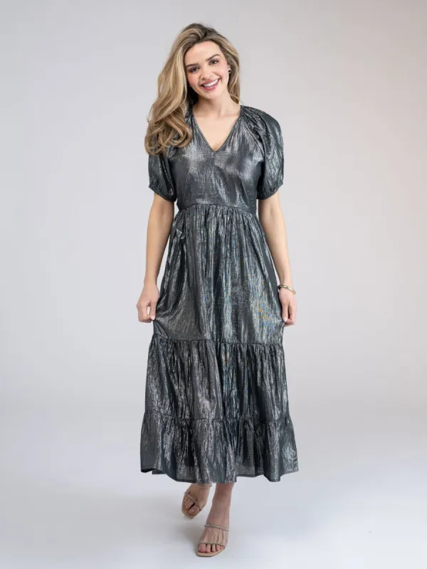 The Poppy Dress | Black Lurex sold by Beau & Ro