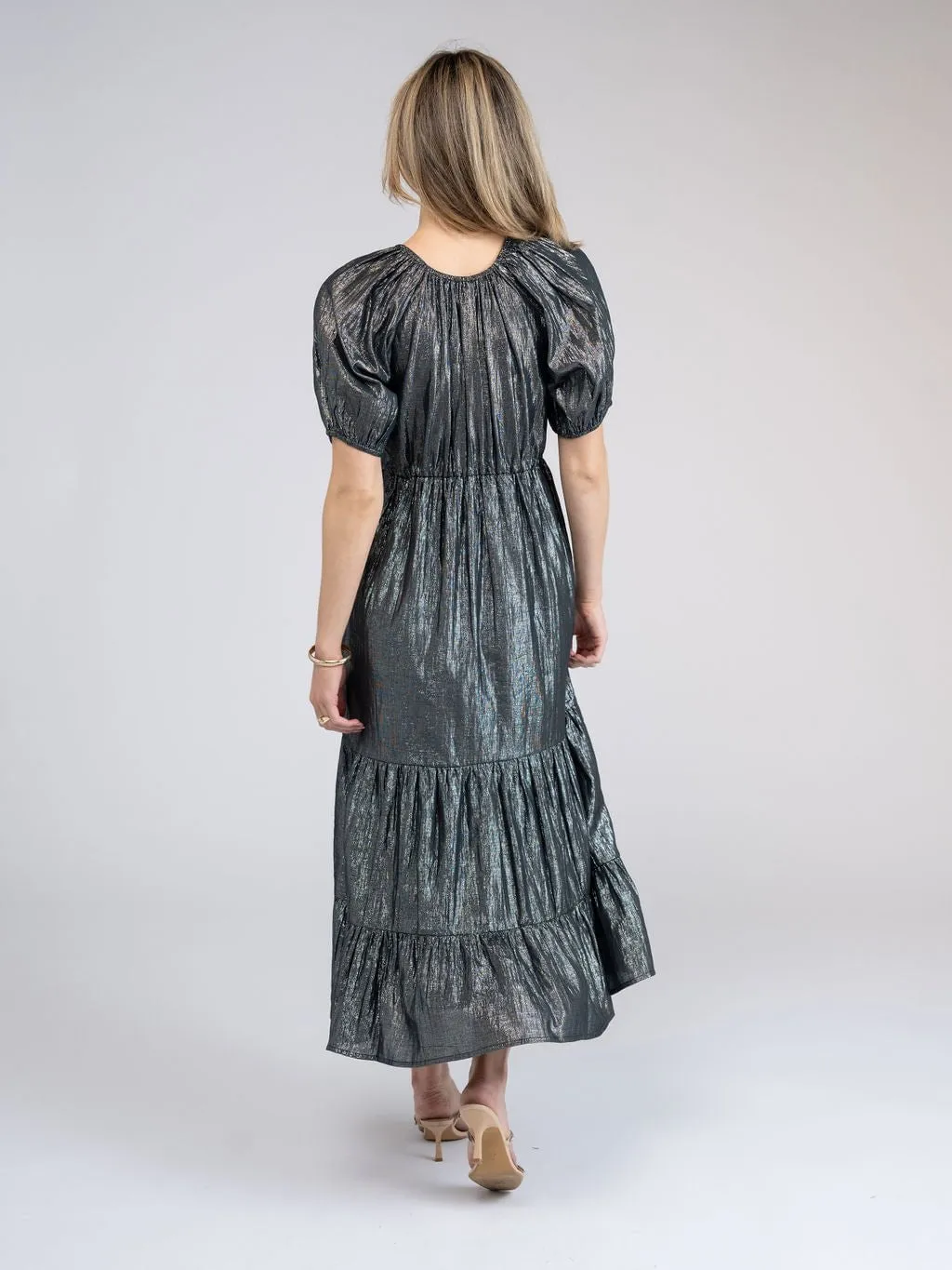 The Poppy Dress | Black Lurex sold by Beau & Ro product image thumbnail 5