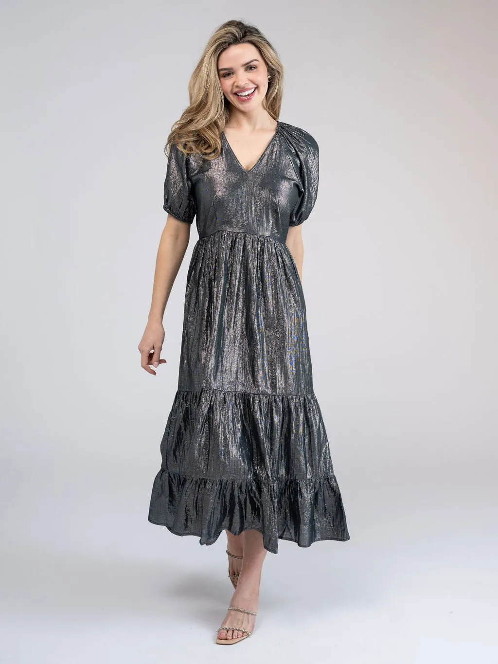 The Poppy Dress | Black Lurex sold by Beau & Ro product image thumbnail 3