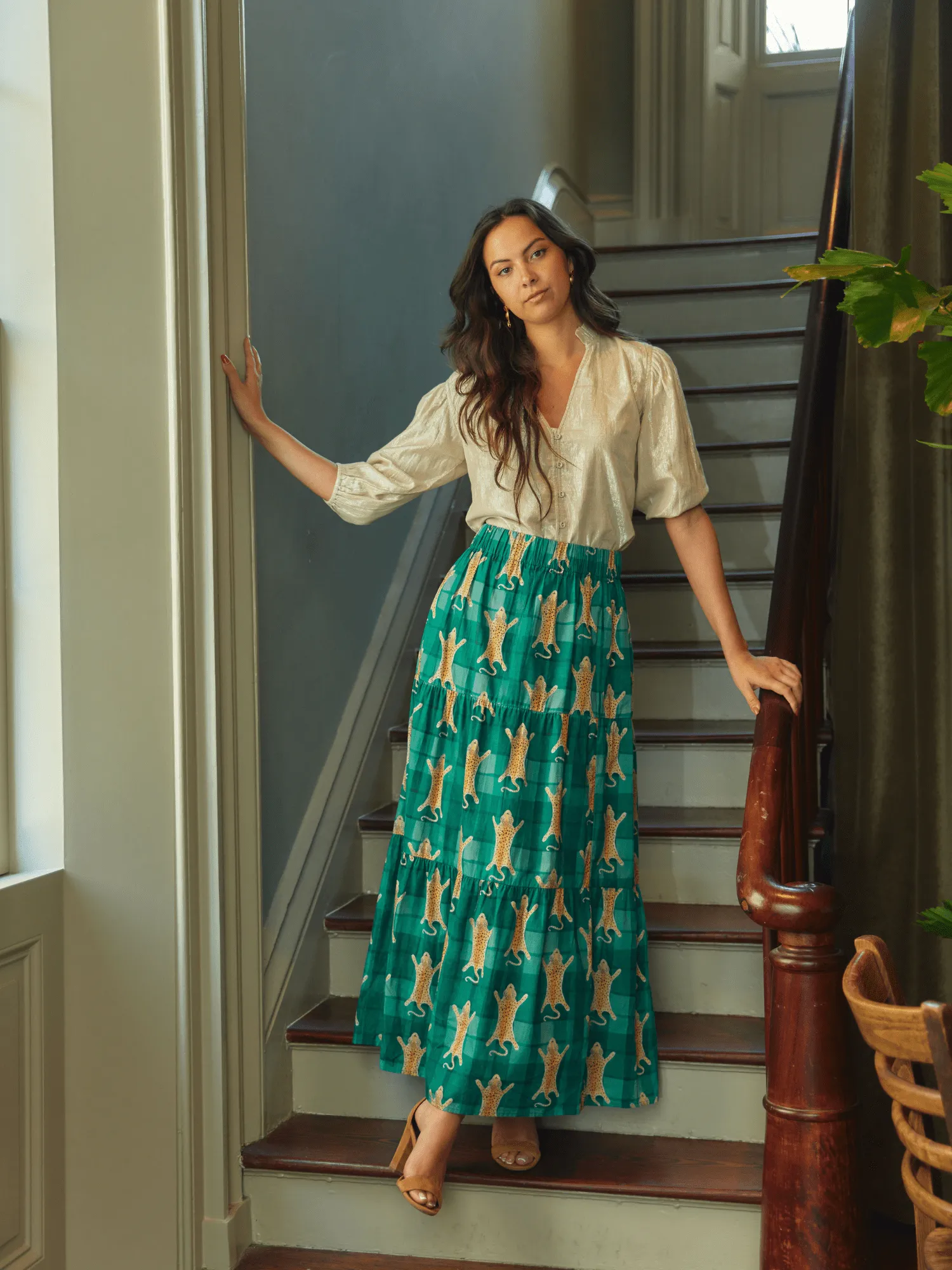 The Lily Top | Beige Lurex sold by Beau & Ro product image thumbnail 2