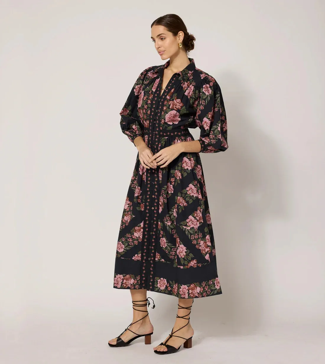 Gillian Midi Dress in Juliet sold by Beau & Ro product image thumbnail 2