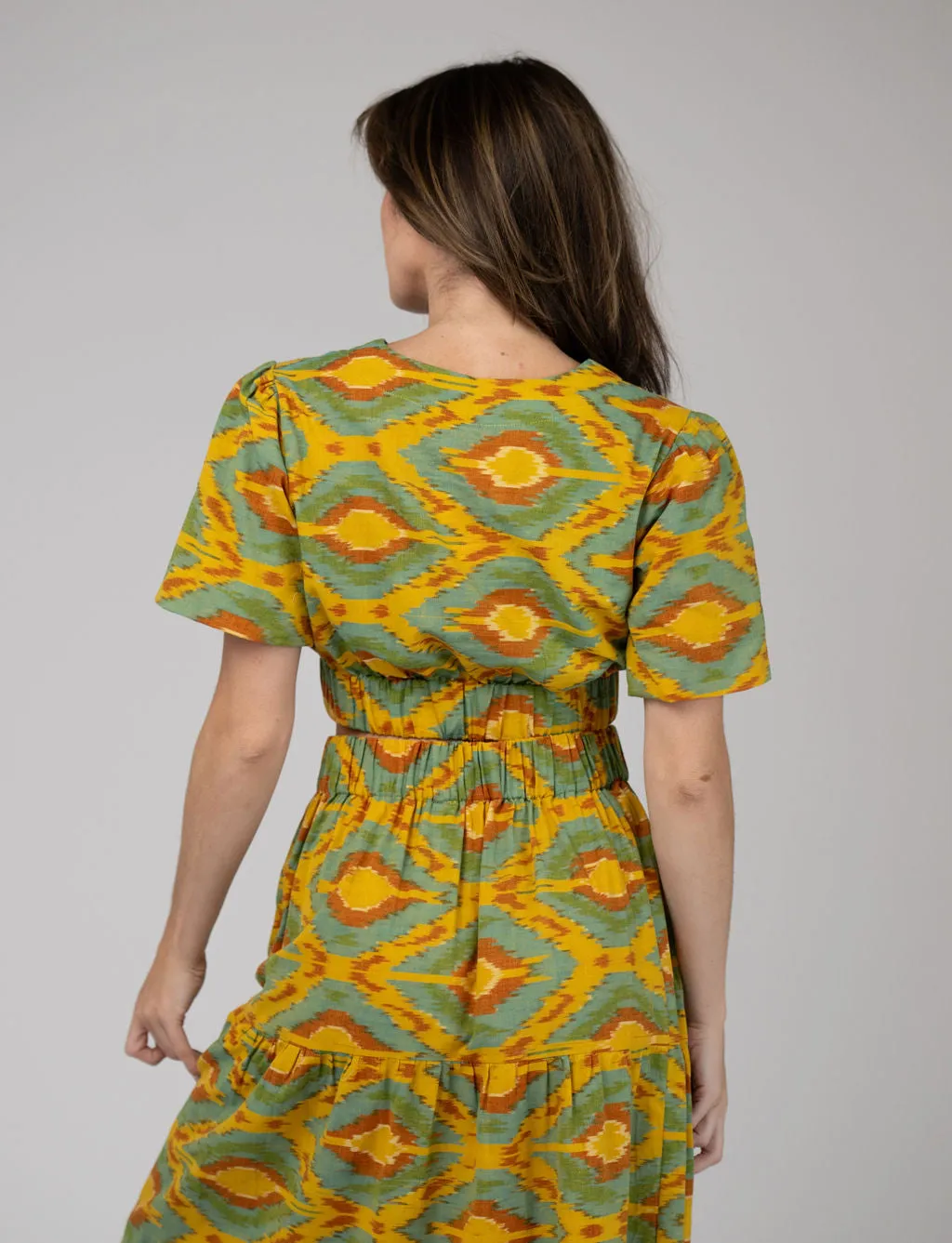 The Abby Top | Eco Yellow Ikat sold by Beau & Ro product image thumbnail 4