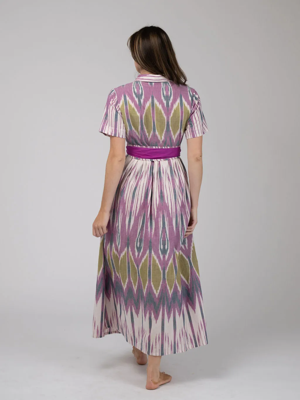 The Elle Maxi Dress | Eco Purple Ikat sold by Beau & Ro product image thumbnail 5