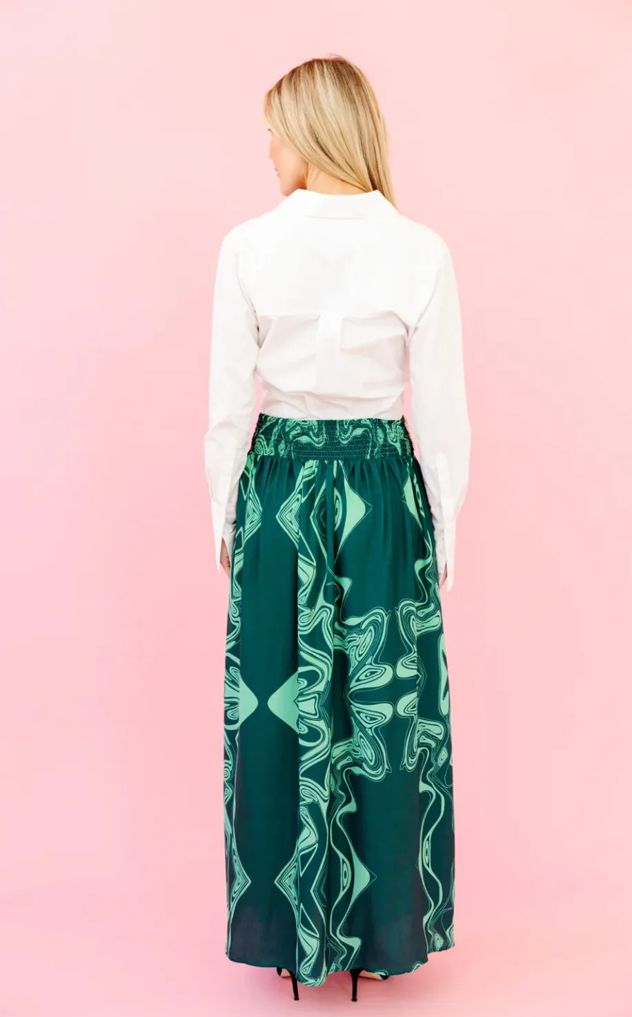 Lilian Skirt in Emerald Marble sold by Beau & Ro product image thumbnail 3