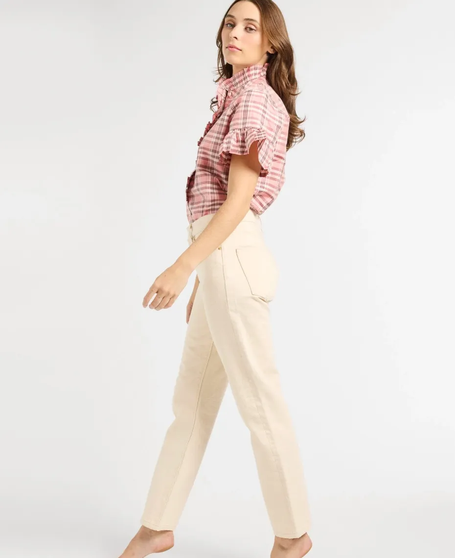 Vanessa Top in Sugarplum Plaid sold by Beau & Ro product image thumbnail 5