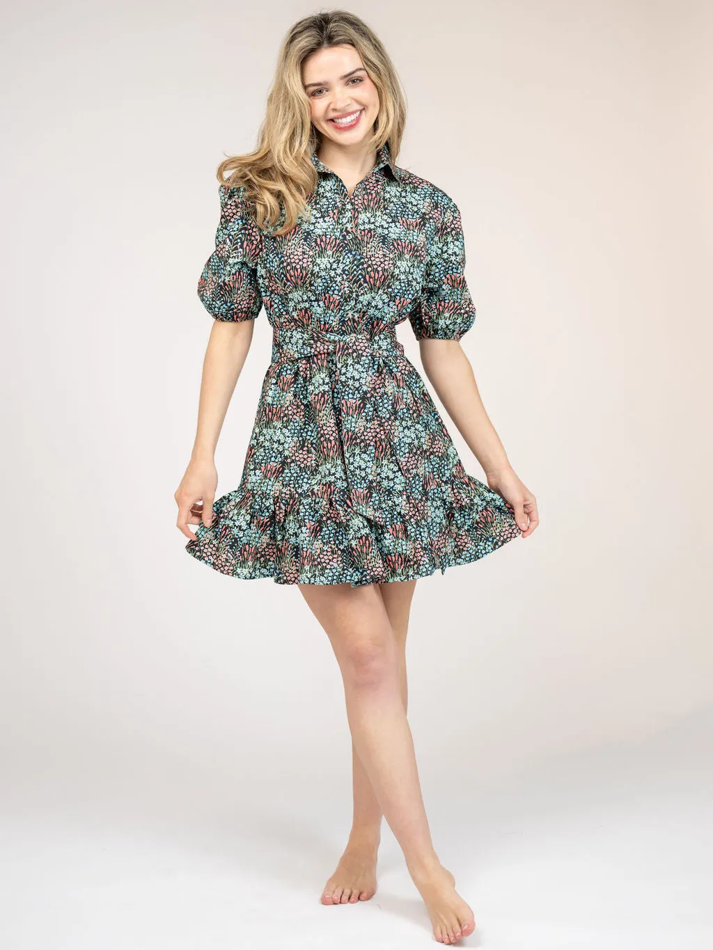 The Monica Dress | Tiny Black Garden sold by Beau & Ro