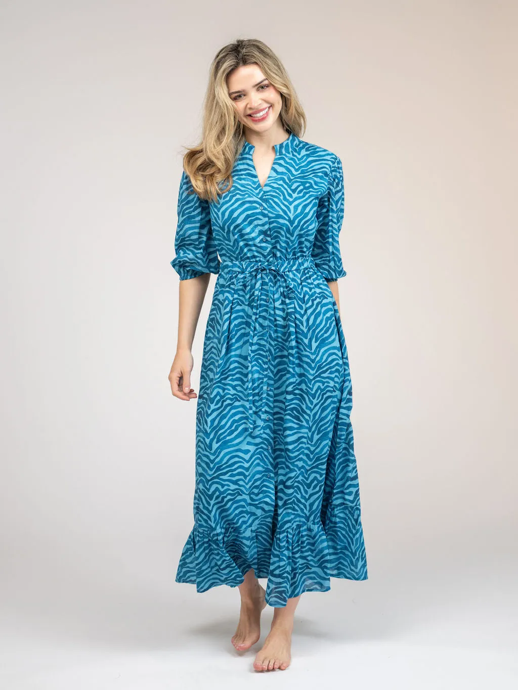 The Lily Midi Dress | Blue Zebra sold by Beau & Ro