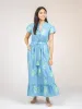 The Flutter Midi Dress | Sky Jaipur Floral sold by Beau & Ro