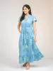 The Flutter Midi Dress | Sky Jaipur Floral sold by Beau & Ro