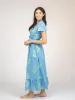 The Flutter Midi Dress | Sky Jaipur Floral sold by Beau & Ro