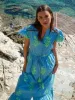 The Flutter Midi Dress | Sky Jaipur Floral sold by Beau & Ro