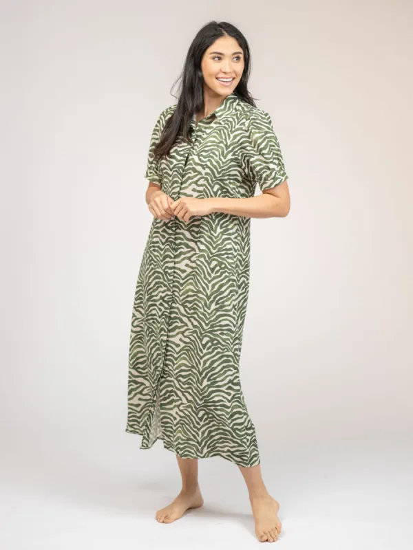 The Kris Dress | Green Zebra sold by Beau & Ro