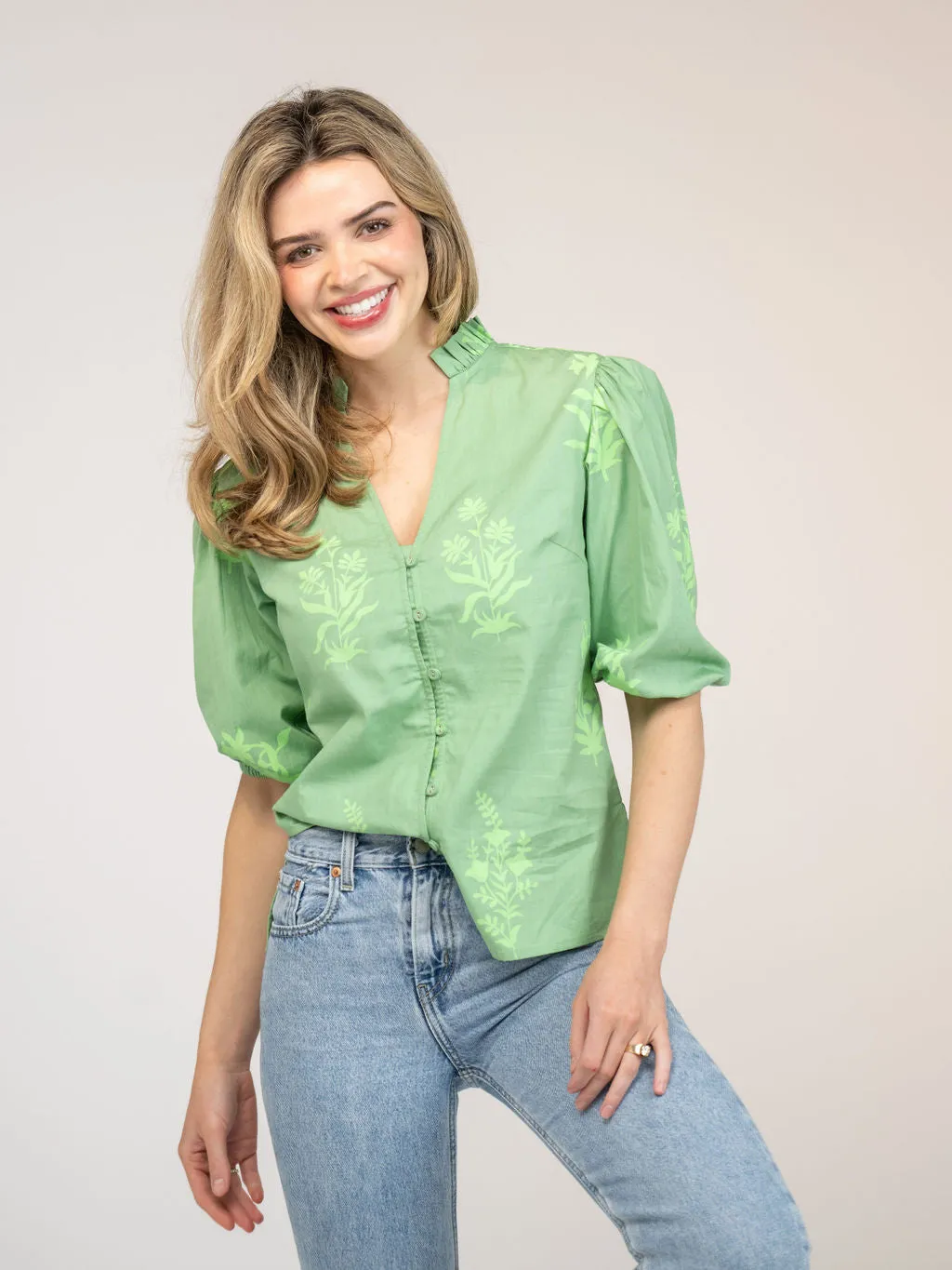 The Lily Top | Fern Jaipur Floral sold by Beau & Ro product image thumbnail 4