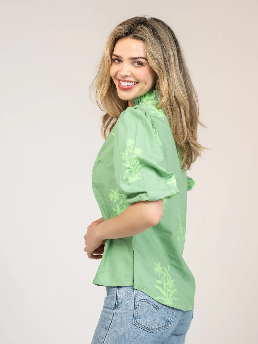 The Lily Top | Fern Jaipur Floral sold by Beau & Ro product image thumbnail 2